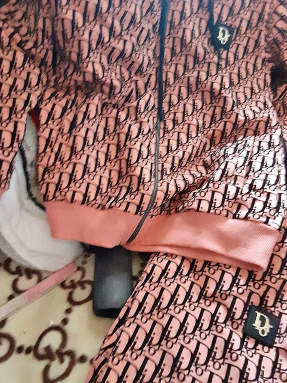 Dior Pink & Black Monogram Tracksuut